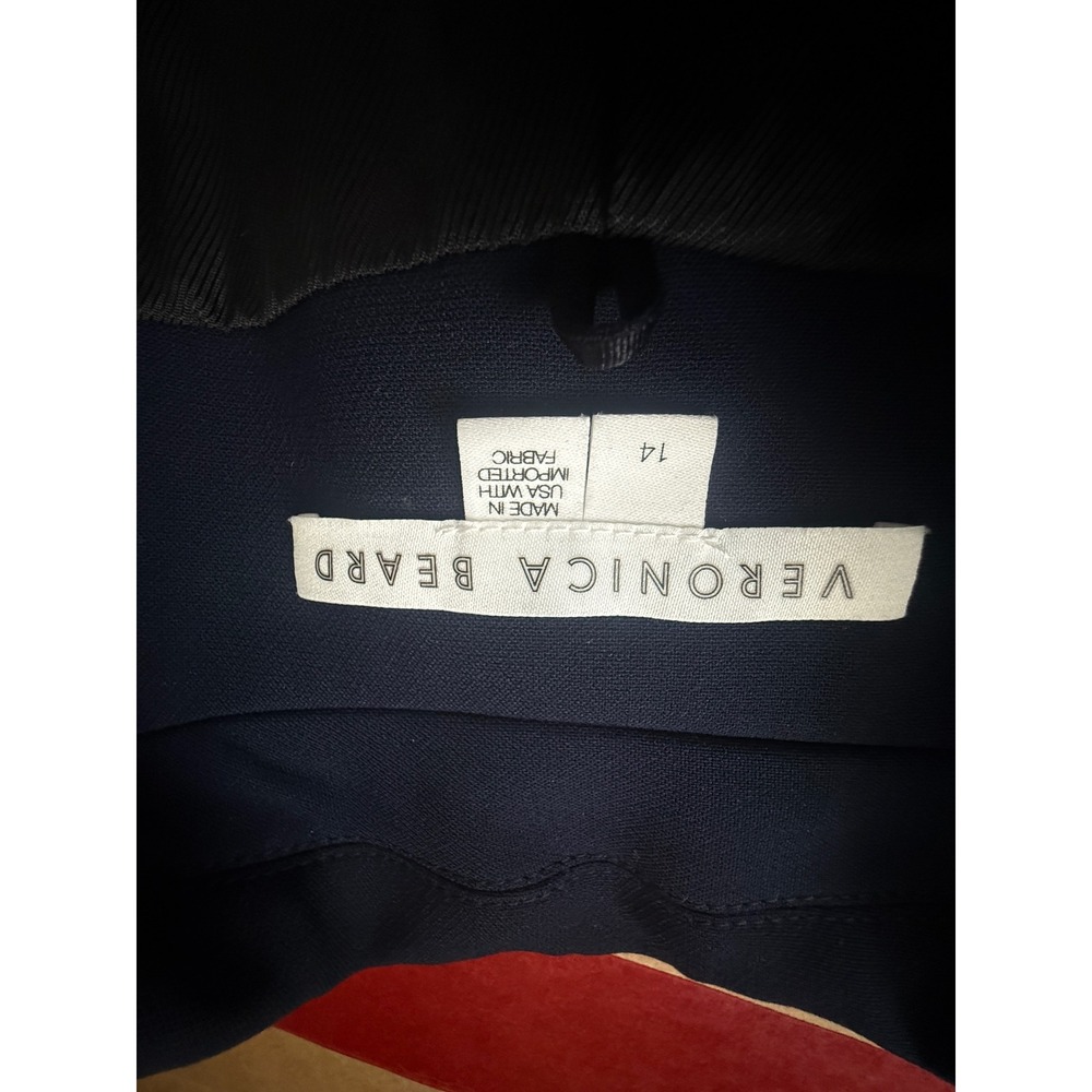 Veronica Beard Miller Dickey Jacket Navy Blue Gold Button Blazer Size 14 NWOT - Picture 5 of 11